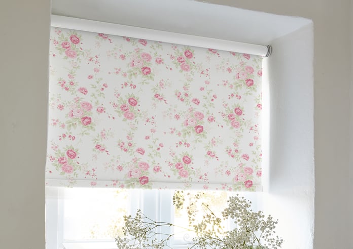 Shabby Chic by Rachel Ashwell Wildflower (Blackout), Rose - Twist&Fit Roller Blind - Image 5